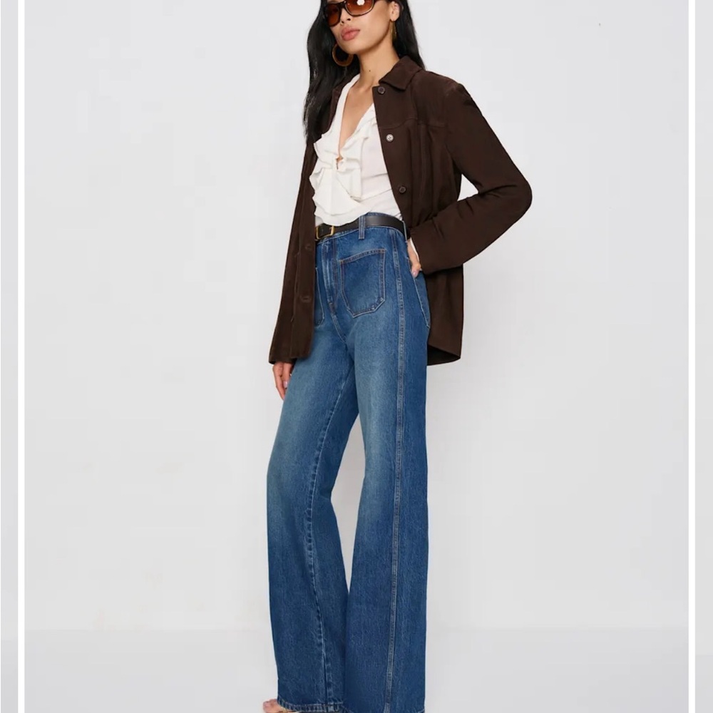 Reformation Straight Leg Blue Jeans